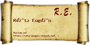 Rátz Eugén névjegykártya